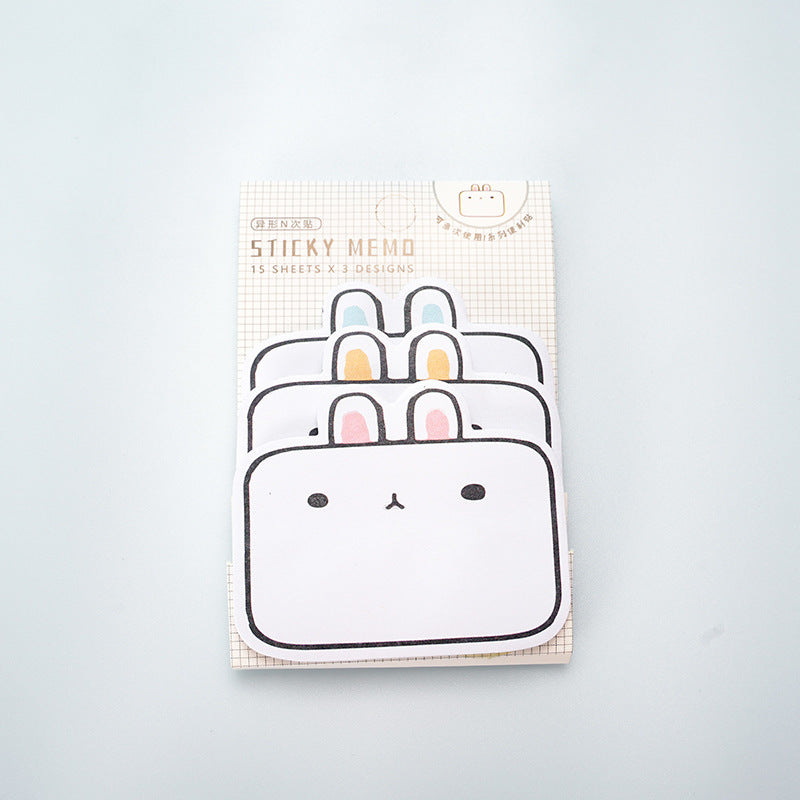 Wholesale 10pcs Cartoon Cute Creative Student Sticky Notes